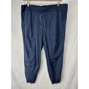 LULULEMON PLUS DANCE STUDIO JOGGER PANTS BLUE SZ 20 26"INSEAM